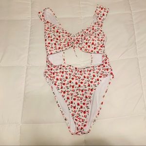 Floral one piece swimsuit